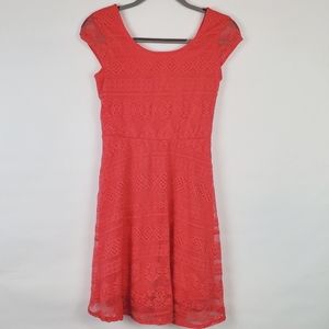 Xhilaration open back bow crochet dress NWT